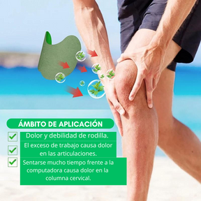 Parches para aliviar el dolor de rodilla a base de hierbas y ajenjo